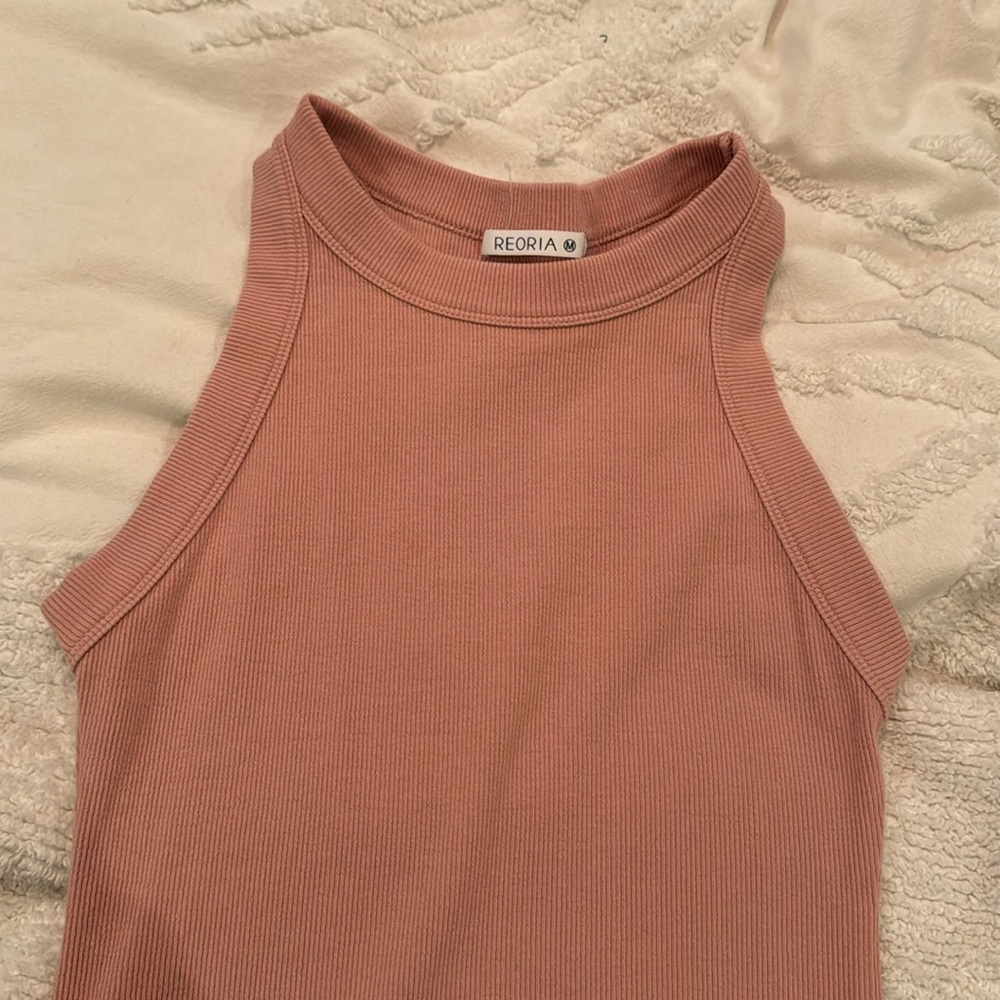 High Neck Racerback Ribbed Bodysuit - Picture 2 of 4